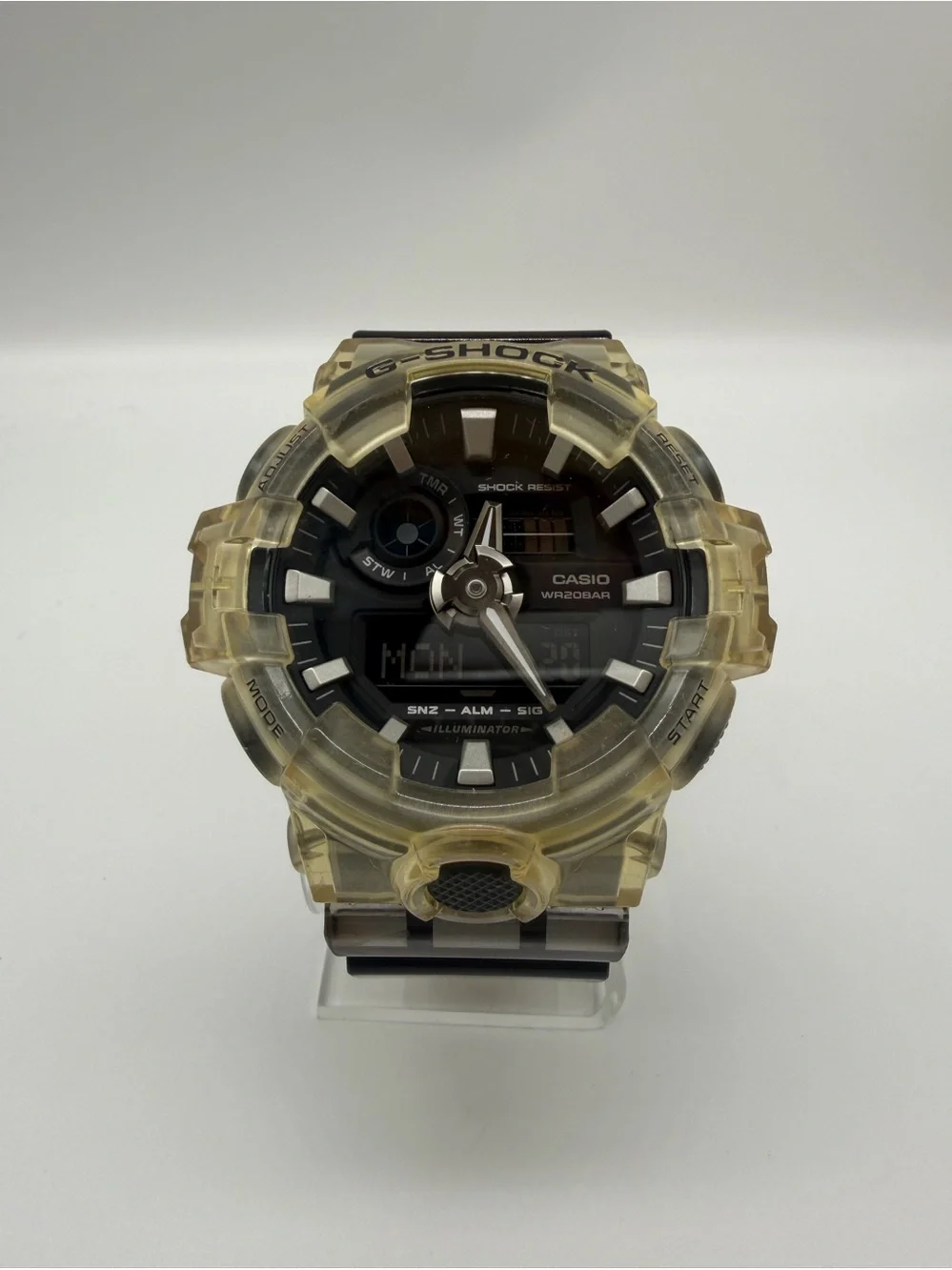 Casio G-Shock GA-700 Smoke Clear Analog Digital Watch 5522 200M
